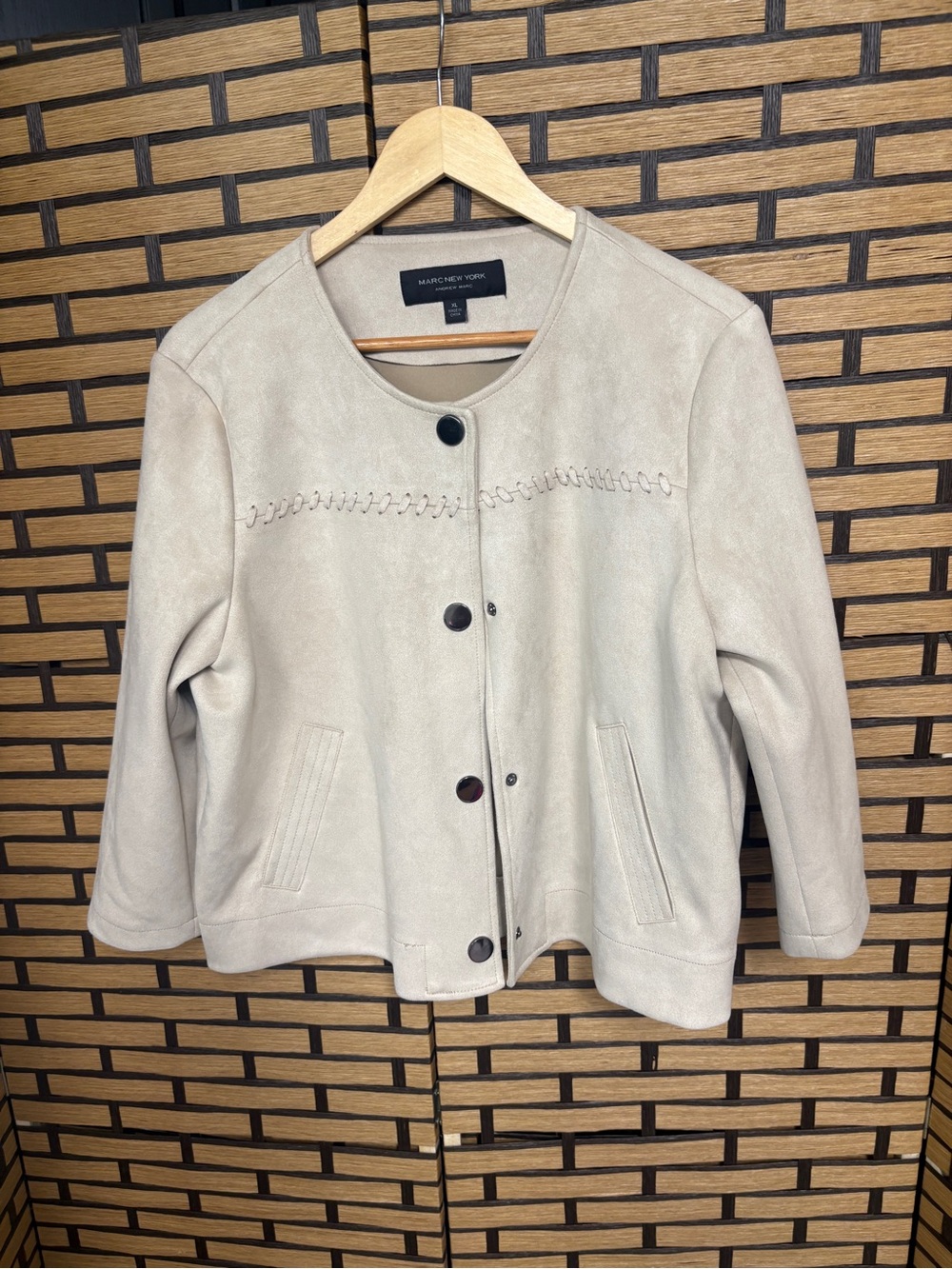 Marc New York tan suede jacket size xl